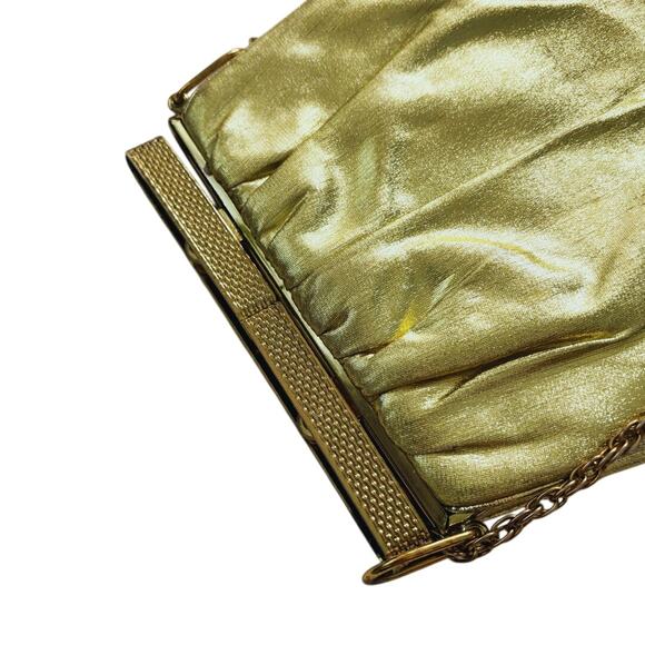 Vintage 1950s Gold Lamé Evening Bag - Picture 5 of 15